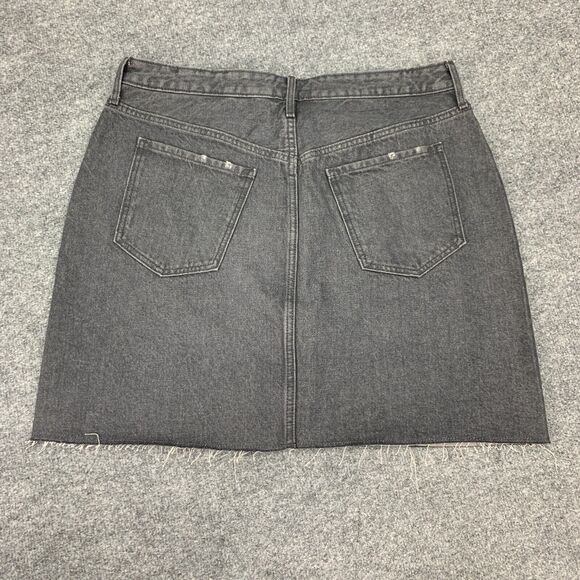 Old Navy Button Fly Jean Skirt Womens 16 Higher High Rise Secret Smooth Pockets - Picture 8 of 13